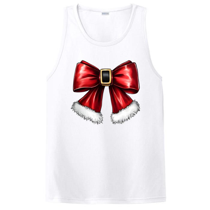 Christmas Coquette Bow Xmas Santa Bow PosiCharge Competitor Tank