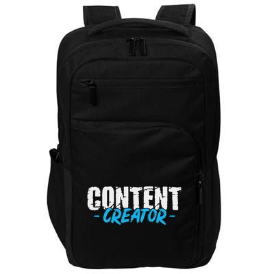 Content Creator Blogger Vlogger Impact Tech Backpack