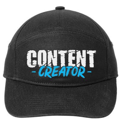 Content Creator Blogger Vlogger 7-Panel Snapback Hat