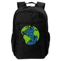 Climate Change Be The Change You Want To See In The World Daily Commute Backpack