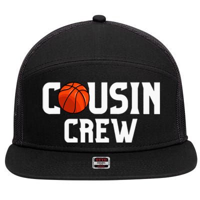 Cousin Crew Basketball Squad Family Friends Basketball 7 Panel Mesh Trucker Snapback Hat