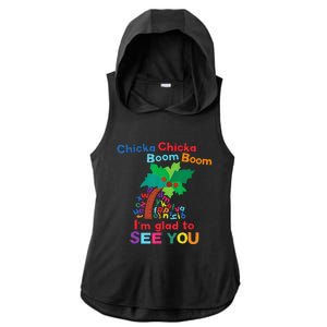 Chicka Chicka Boom Boom IM Glad To See You Ladies PosiCharge Tri-Blend Wicking Draft Hoodie Tank