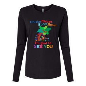 Chicka Chicka Boom Boom IM Glad To See You Womens Cotton Relaxed Long Sleeve T-Shirt