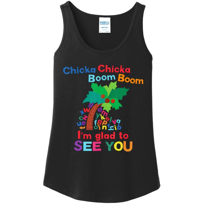 Chicka Chicka Boom Boom IM Glad To See You Ladies Essential Tank