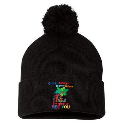 Chicka Chicka Boom Boom IM Glad To See You Pom Pom 12in Knit Beanie