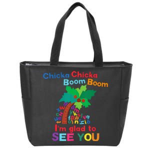 Chicka Chicka Boom Boom IM Glad To See You Zip Tote Bag