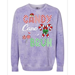 Candy Cane Bruh Funny Christmas Holiday Gift Colorblast Crewneck Sweatshirt