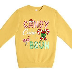 Candy Cane Bruh Funny Christmas Holiday Gift Premium Crewneck Sweatshirt