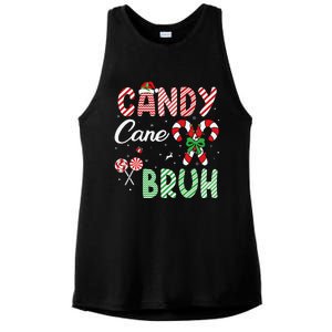 Candy Cane Bruh Funny Christmas Holiday Gift Ladies PosiCharge Tri-Blend Wicking Tank