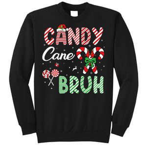 Candy Cane Bruh Funny Christmas Holiday Gift Sweatshirt