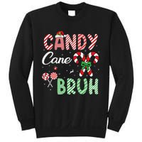 Candy Cane Bruh Funny Christmas Holiday Gift Sweatshirt