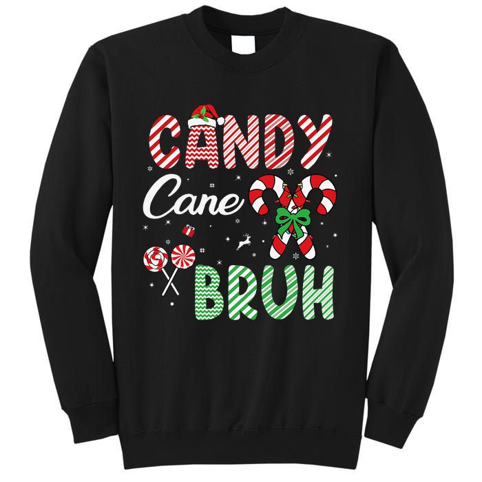 Candy Cane Bruh Funny Christmas Holiday Gift Sweatshirt