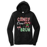 Candy Cane Bruh Funny Christmas Holiday Gift Women's Pullover Hoodie