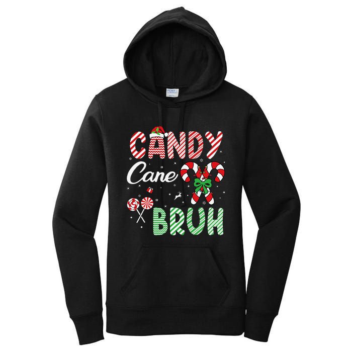 Candy Cane Bruh Funny Christmas Holiday Gift Women's Pullover Hoodie