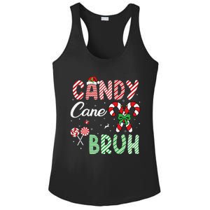 Candy Cane Bruh Funny Christmas Holiday Gift Ladies PosiCharge Competitor Racerback Tank