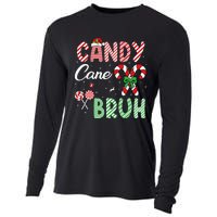 Candy Cane Bruh Funny Christmas Holiday Gift Cooling Performance Long Sleeve Crew