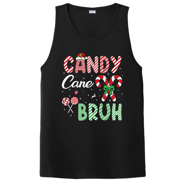 Candy Cane Bruh Funny Christmas Holiday Gift PosiCharge Competitor Tank