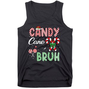 Candy Cane Bruh Funny Christmas Holiday Gift Tank Top