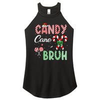 Candy Cane Bruh Funny Christmas Holiday Gift Women's Perfect Tri Rocker Tank