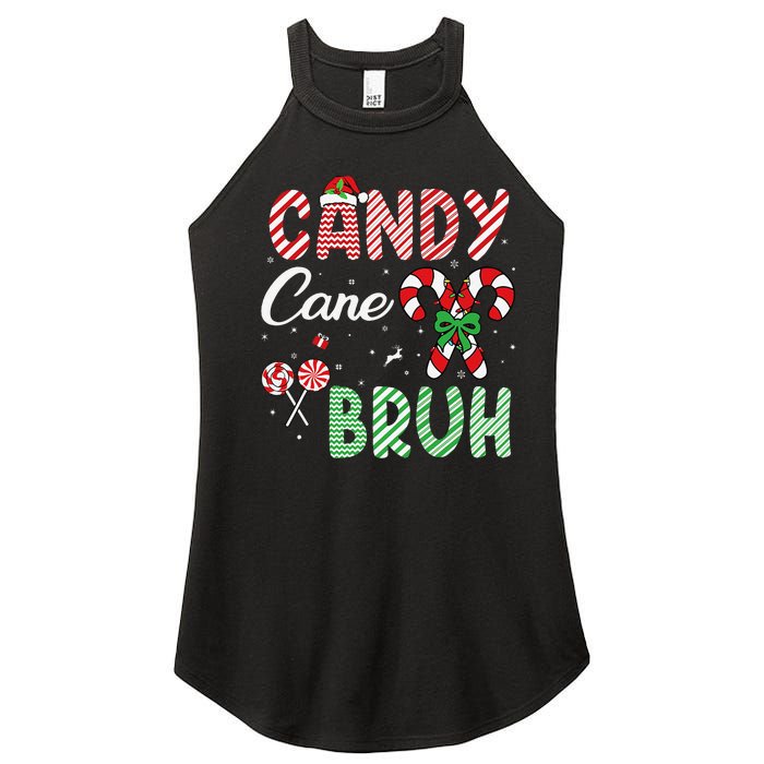 Candy Cane Bruh Funny Christmas Holiday Gift Women's Perfect Tri Rocker Tank