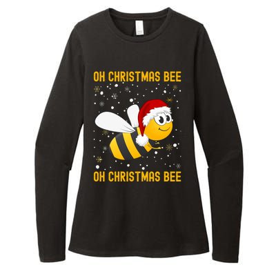 Cute Christmas Bumble Bee Oh Christmas Tree Joke Snow Scene Gift Womens CVC Long Sleeve Shirt