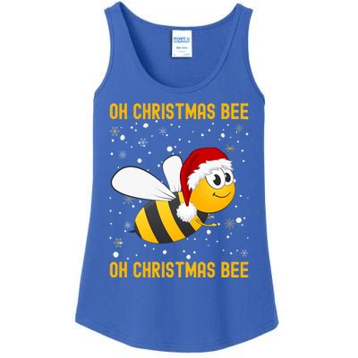 Cute Christmas Bumble Bee Oh Christmas Tree Joke Snow Scene Gift Ladies Essential Tank