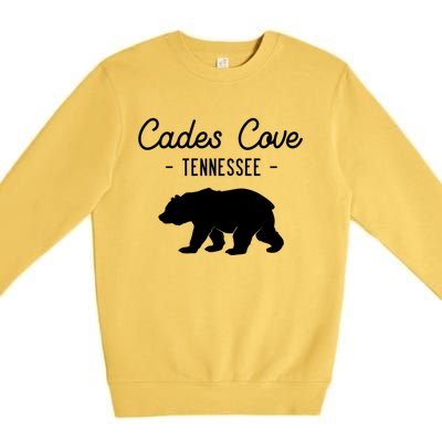 Cades Cove Bear Retro Tennessee Great Smoky Mountains Meaningful Gift Premium Crewneck Sweatshirt