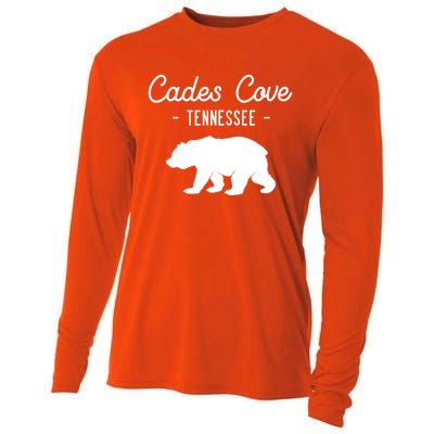 Cades Cove Bear Retro Tennessee Great Smoky Mountains Meaningful Gift Cooling Performance Long Sleeve Crew