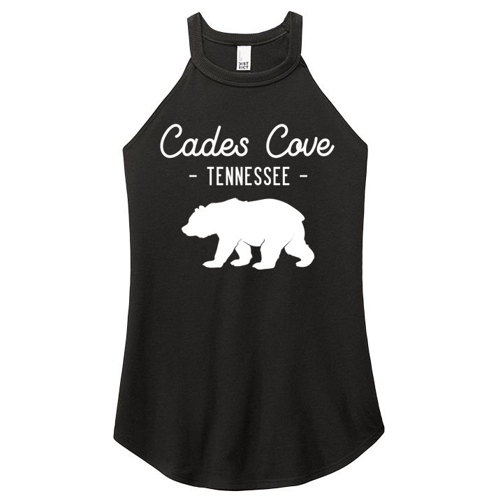 Cades Cove Bear Retro Tennessee Great Smoky Mountains Meaningful Gift Women's Perfect Tri Rocker Tank