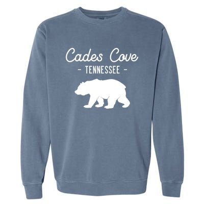 Cades Cove Bear Retro Tennessee Great Smoky Mountains Meaningful Gift Garment-Dyed Sweatshirt