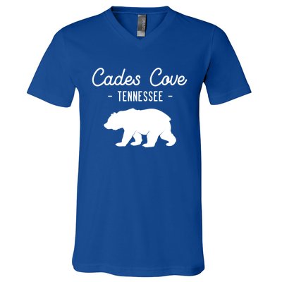 Cades Cove Bear Retro Tennessee Great Smoky Mountains Meaningful Gift V-Neck T-Shirt