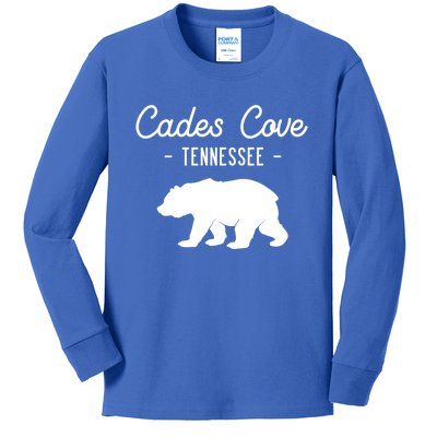 Cades Cove Bear Retro Tennessee Great Smoky Mountains Meaningful Gift Kids Long Sleeve Shirt