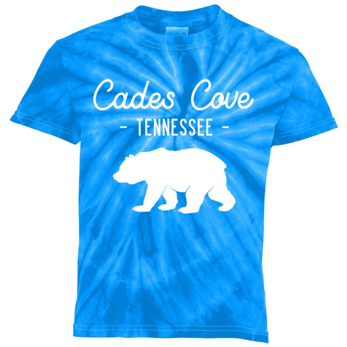 Cades Cove Bear Retro Tennessee Great Smoky Mountains Meaningful Gift Kids Tie-Dye T-Shirt