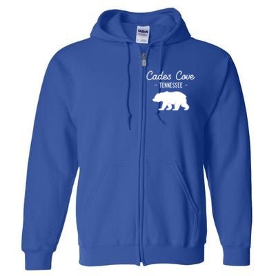 Cades Cove Bear Retro Tennessee Great Smoky Mountains Meaningful Gift Full Zip Hoodie