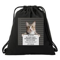 Catnip Cat Bad Cattitude Funny Cat Lover Kitten Gift Drawstring Bag