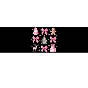 Cute Coquette Bow Christmas Tree Santa Gingerbread Xmas Bumper Sticker