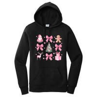 Cute Coquette Bow Christmas Tree Santa Gingerbread Xmas Women's Pullover Hoodie