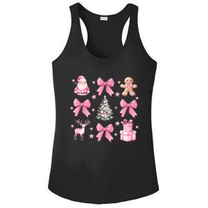 Cute Coquette Bow Christmas Tree Santa Gingerbread Xmas Ladies PosiCharge Competitor Racerback Tank