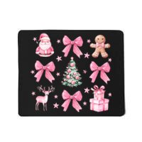 Cute Coquette Bow Christmas Tree Santa Gingerbread Xmas Mousepad