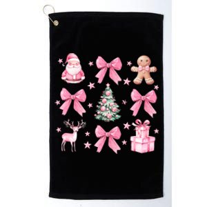 Cute Coquette Bow Christmas Tree Santa Gingerbread Xmas Platinum Collection Golf Towel