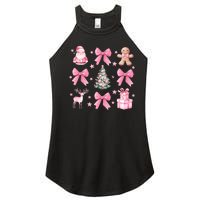 Cute Coquette Bow Christmas Tree Santa Gingerbread Xmas Women's Perfect Tri Rocker Tank