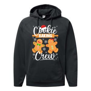 Christmas Cookie Baking Crew Festive Gingerbread Performance Fleece Hoodie