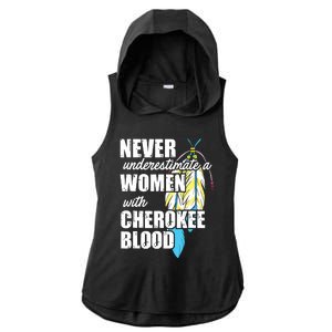 Cool Cherokee Blood Women Funny Native American Gift For Her Ladies PosiCharge Tri-Blend Wicking Draft Hoodie Tank