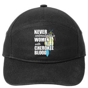 Cool Cherokee Blood Women Funny Native American Gift For Her 7-Panel Snapback Hat