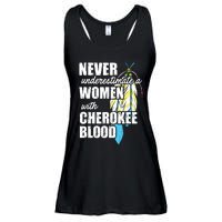 Cool Cherokee Blood Women Funny Native American Gift For Her Ladies Essential Flowy Tank