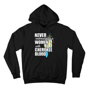 Cool Cherokee Blood Women Funny Native American Gift For Her Tall Hoodie