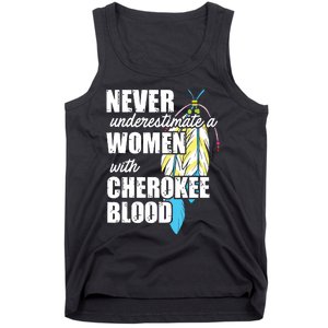 Cool Cherokee Blood Women Funny Native American Gift For Her Tank Top