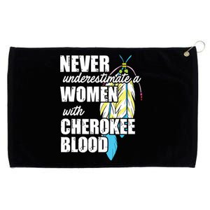 Cool Cherokee Blood Women Funny Native American Gift For Her Grommeted Golf Towel