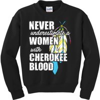 Cool Cherokee Blood Women Funny Native American Gift For Her Kids Sweatshirt