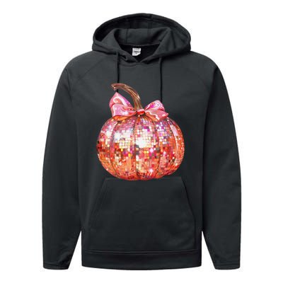 Cute Coquette Bow Disco Pumpkin Fall Autumn Funny Halloween Performance Fleece Hoodie